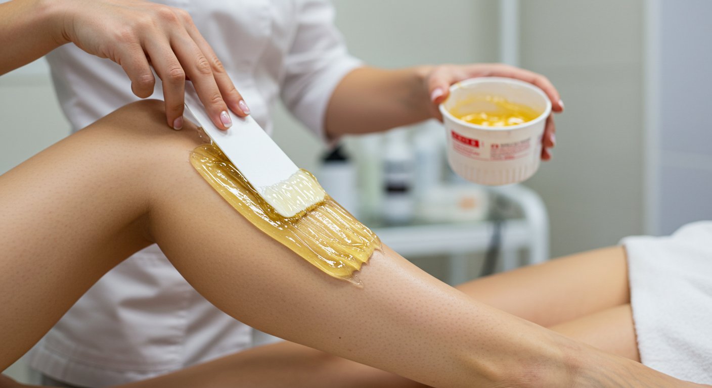 Épilation corps jambes cire